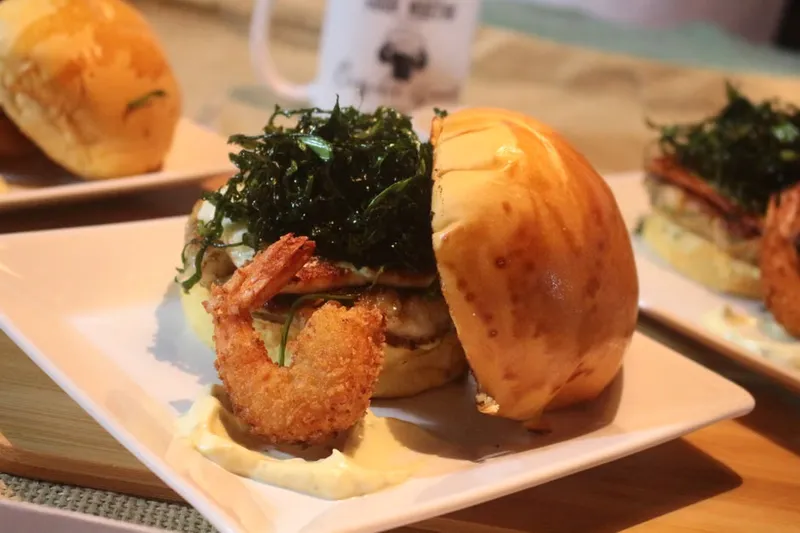 Asian Shrimp Rice Burger Recipe