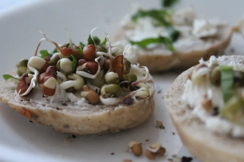Corn Toast Recipe With Moong Sprouts & Vegetables — photo 2