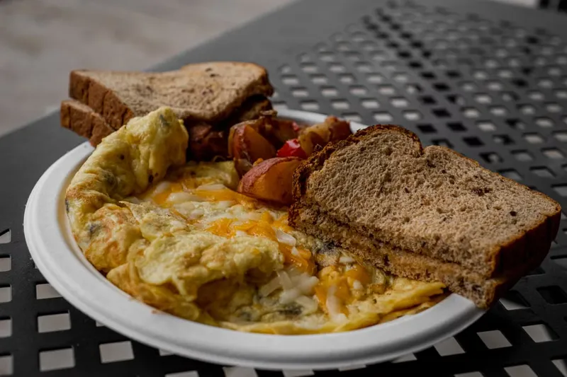 Cheesy Masala Omelette Recipe With Roasted Vegetables — photo 2