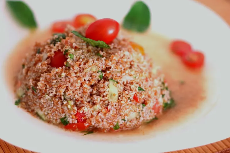 Greek Style Broken Wheat Salad with Chickpeas Fresh Mint & Feta Recipe — photo 2