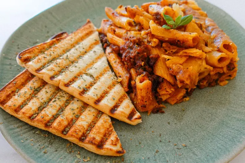 Italian Baked Pasta Recipe With Cheese & Bread Crumbs