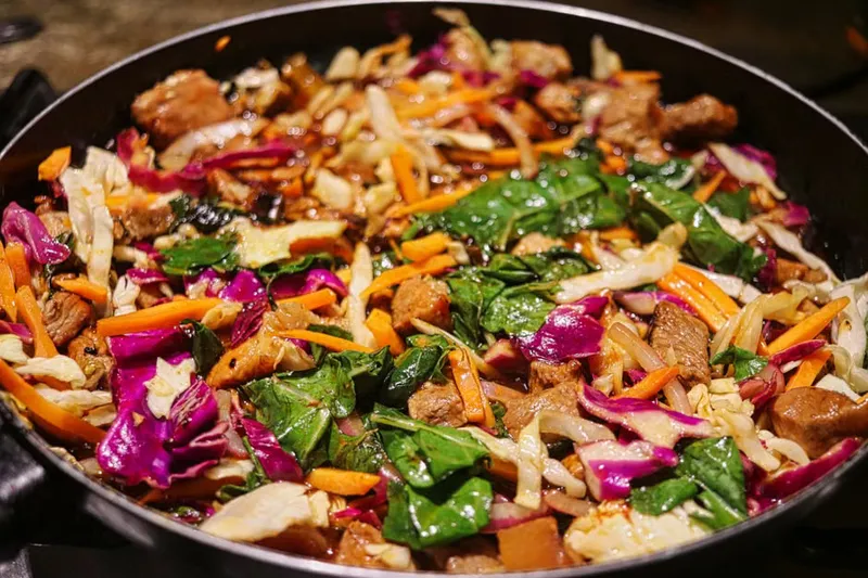 Cabbage Pea Fry Recipe - Tamil Nadu Style Coffee and Beef Stir Fry — photo 2