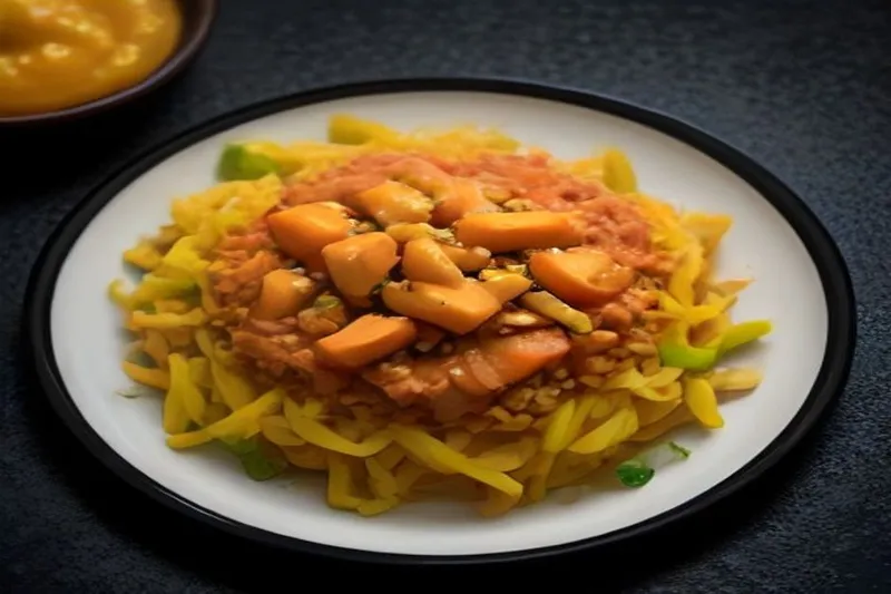 Sweet & Spicy Raw Papaya Moongphali Ki Sabzi Recipe — photo 2