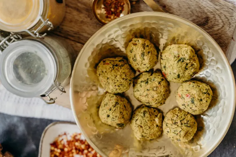 Chickpea & Oats Falafel Recipe