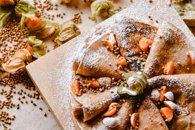 Buckwheat Crepe Recipe with Fruit Compote