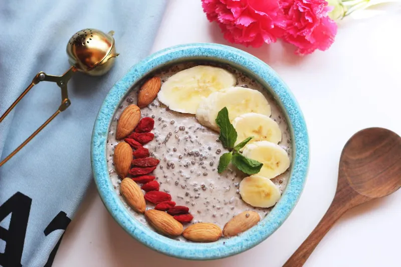 Almond Milk Chia Seeds Pudding With Fresh Fruits Recipe
