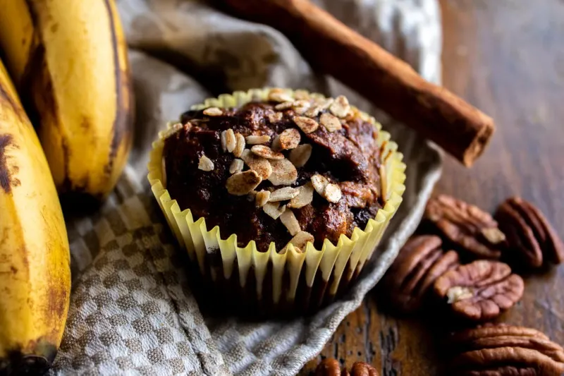 Eggless Whole Wheat Banana Muffins Recipe — photo 2