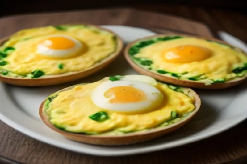 Bread Boats Recipe Filled With Spinach, Eggs And Sandwich Spread
