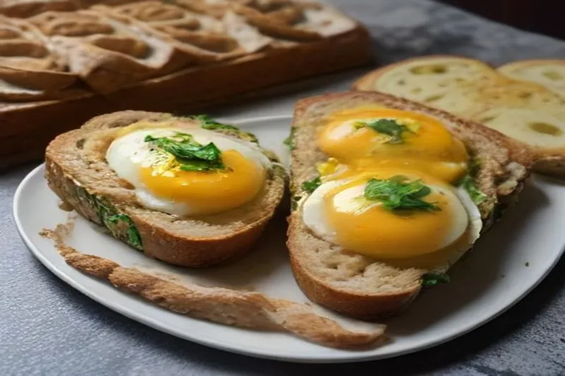 Bread Boats Recipe Filled With Spinach, Eggs And Sandwich Spread — photo 2