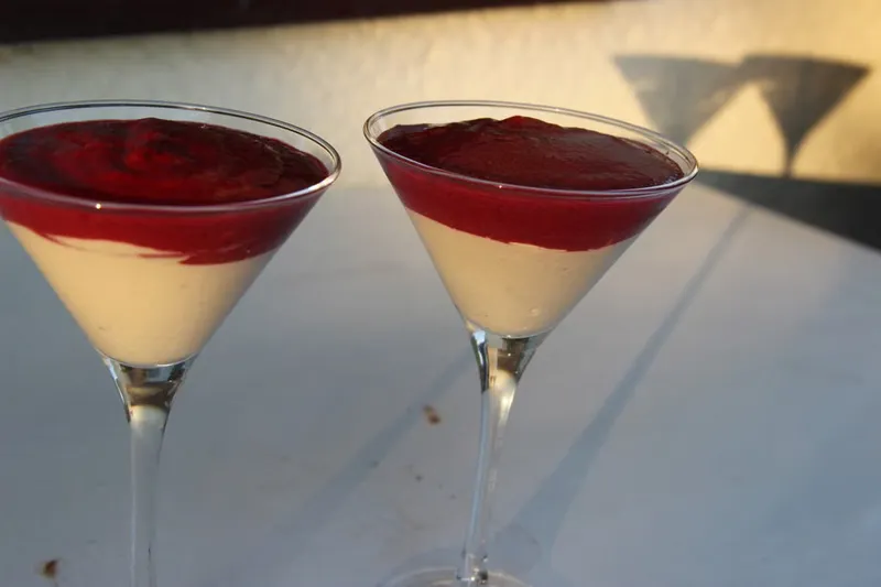 Thandai Panna Cotta With Strawberry And Mango Coulis Recipe — photo 2