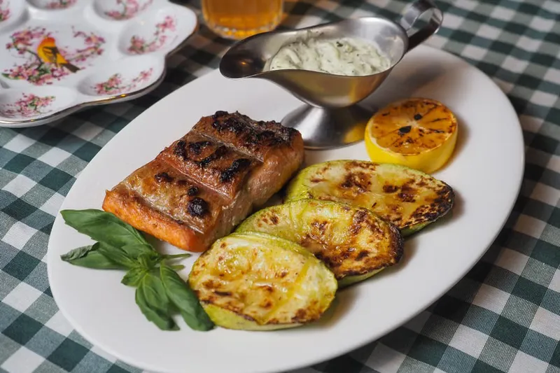 Grilled Aubergines with Tzatziki Sauce Recipe