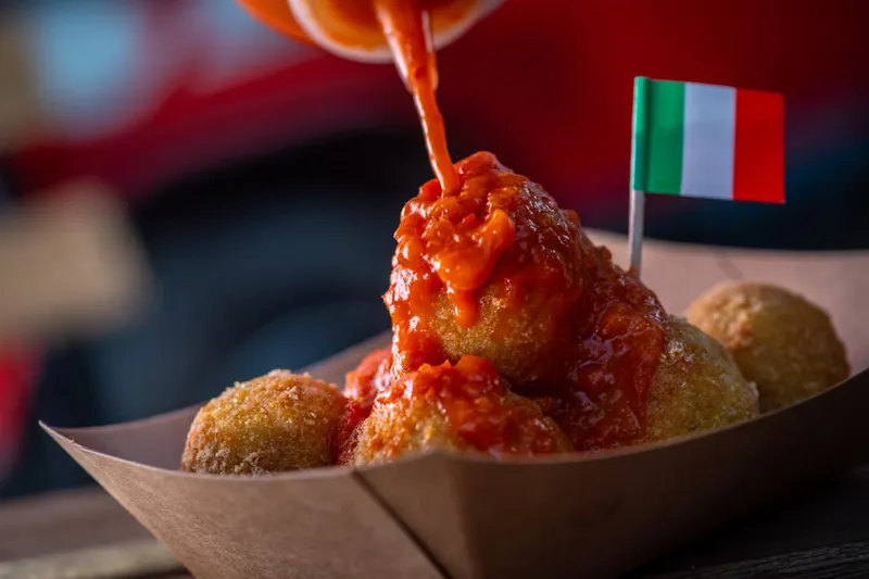 Italian Arancini Rice Balls Recipe With Delicious Pasta Dipping Sauce — photo 2